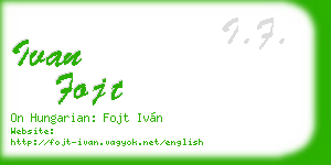 ivan fojt business card